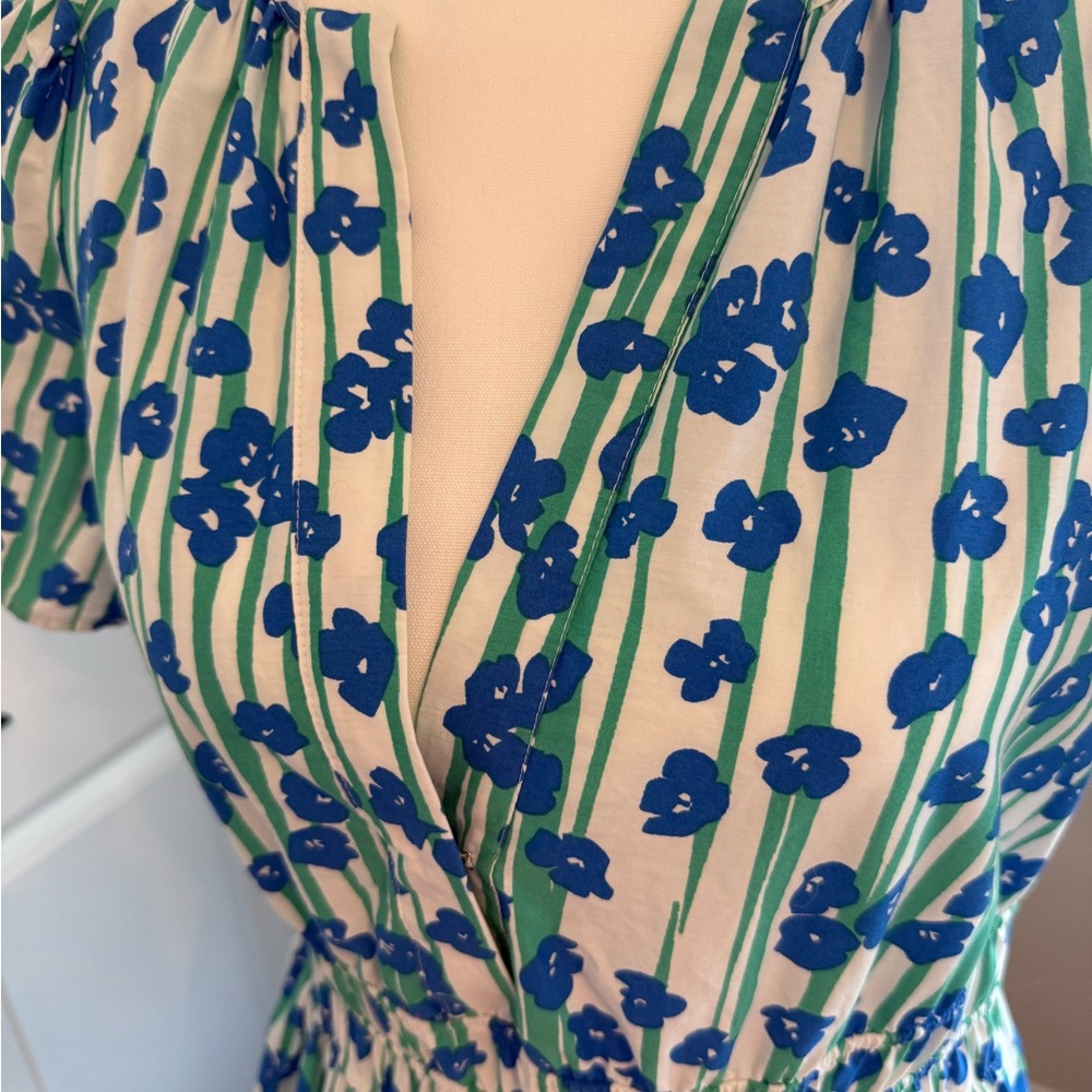 Anthropologie Blue Floral Dress